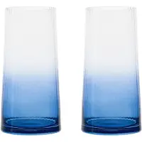 Anton Studio Designs Anton Design Studio set van 2 imperiumblauwe Hiball Glazen 550 ML