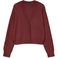 Vero Moda Vmgold art ls v-neck cardigan bordeaux