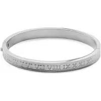 Lucleon Arie Zilverkleurige Nummerieke Bangle-armband
