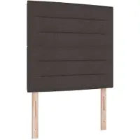 vidaXL LED boxspringbed met hoofdeinde, donkerbruin, 90 x 190 cm, gestoffeerd