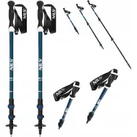 NILS TK8601 Trekkingstokken Blauw - Lichtgewicht Aluminium, Verstelbaar