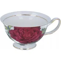 Elegant Merkloos Porseleinen Kop met Bloemendecoratie - 250 ml