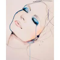 IXXI Insight, Leigh Viner - 80 x 100 cm - Gratis ophangtool - Grote wanddecoratie en posters - Illustraties, Aquarel, Line art, Slaapkamer, Woonkamer