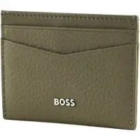 BOSS Leren kaarthouder New Crosstown Card Holder Open Brown Taupe