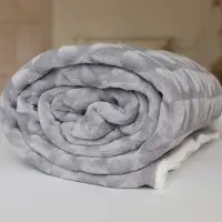Sweet Home Sherpa Fleece plaid, Grijs - 150 x 200 cm - Polyester