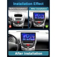 Podofo Carplay Andriod - 2+64gb - Apple & andriod Carplay navigatie - Geschikt voor Toyota Aygo/Citroën C1/Peugeot 107