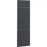 Vicco R-Line Keukenfront – 59.6 x 196 cm meubelfront voor de koelkastombouwkast Zwart beton