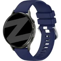 Bandz Siliconen 'Classic' bandje geschikt voor Garmin Vivoactive 4s / Vivomove 3s / Venu 4 - 41mm / Venu 3s / Venu 2s / Forerunner 265s / Forerunner 255s - Donkerblauw