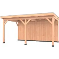 Westwood Douglas overkapping, 500 x 350, met achterwand, Comfort Plus