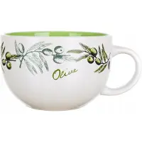 Banquet Bankt Jumbo Mok Olijf 660ml - Grote Mok Voor Koffie & Thee