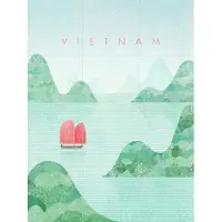 IXXI Vietnam, Henry Rivers - 60 x 80 cm - Gratis ophangtool - Grote wanddecoratie en posters - Kleurrijk, Illustraties, Digitale Kunst, Grafisch