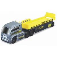 Maisto Diecast Vrachtwagen met Trailer Grijs-Geel 20cm