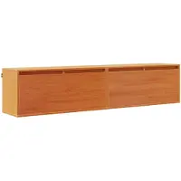 vidaXL Wandkast 2 st Wasbruin 80 x 30 x 35 cm Massief grenenhout