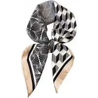Kamea Satine Apaszka 70x70cm Geometrische Patroon Crème