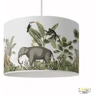 Aslan Hanglamp jungle aapjes vulkaan-verlichting-kinderkamer decoratie-incl pendel-aap-jungle-dieren-olifant-kinderkameraccessoires