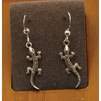 925 Sterling zilveren oorhangers salmander - oorbellen salamander gemaakt van zilver - prachtige zilveren salamander oorbellen - wilde dieren oorbellen van zilver - stoere dieren oorhangers