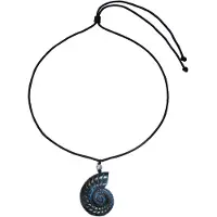 Cavill - Labradoriet Halsketting - Fancy Geslepen 128 ct & Ronde 2,2 ct Kraal - Verstelbare Boho Spiraal Hanger - Madagaskar Sieraden