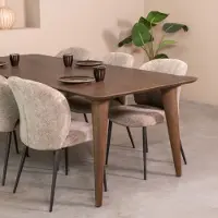 Label51 Fly Eetkamertafel - Bruin - Hout - 250 cm