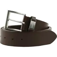 BOSS Leren Riem Connio-Plus Sz40 Leather Belt W120 Dark Brown Bruine