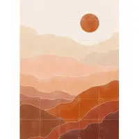IXXI Desert Sun Rise, Elena Ristova & Various - 100 x 140 cm - Gratis ophangtool - Grote wanddecoratie en posters - Abstract, Woonkamer, Slaapkamer