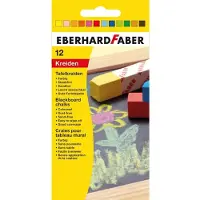 Eberhard Faber bordkrijt - vierkant - 12 stuks in karton etui - assorti - EF-526000