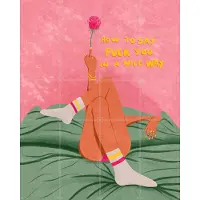 IXXI How to say F*ck you in a nice way, Raissa Oltmanns - 80 x 100 cm - Gratis ophangtool - Grote wanddecoratie en posters - Illustraties, Grafisch