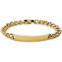 Lucleon Nomen | 7 mm Goudkleurige ID-plaatarmband