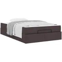 vidaXL Bedframe met matras 2 st Tan Stof