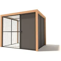 Glorenza Noor - Kattenren met sluis - Aluminium - Antraciet - 224x190x187 cm