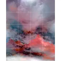 IXXI Coral Mountains Storm, Angelo Cerantola - 80 x 100 cm - Gratis ophangtool - Grote wanddecoratie en posters - Abstract, Digitale Kunst