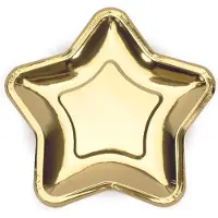 Party Deco Borden Star Gold (6 stuks)