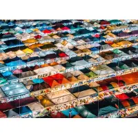 IXXI Market, Tristan Zhou - 140 x 100 cm - Grote wanddecoratie en posters - Fotografie, Kleurrijk, Eetkamer, Mancave, Woonkamer, Stad