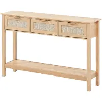 Vevor rotan consoletafel met 3 lades