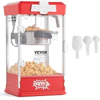 Vevor Popcorn Maker 480W Popcornmachine Popcornmachine 4 oz Waterkoker Maakt 1,5 gallon per lading