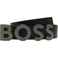 BOSS Leren Riem Bold G Sz35 Belt W75 Black Zwart
