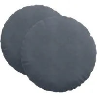 vidaXL Zitkussens 2 st Fluweel Donkergrijs Ø60 x 21 cm