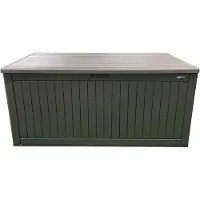 Axi Mike Opbergbox van Kunststof in Bruin 1000 Liter | Kussenbox voor buiten / tuin met onderstel | Waterdichte Tuinbox voor tuingereedschap of kussens | 177x82x83cm