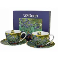Van Gogh Irissen Kopjes met Schotels 270ml - Set van 2
