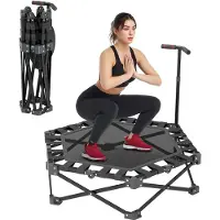 SCH Fitness Trampoline - Trampoline - Fitness - Zwart - ‎107cm x 107cm x 26cm