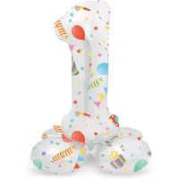 Folat - Staande folieballon Cijfer 1 Joyful Party - 41 cm