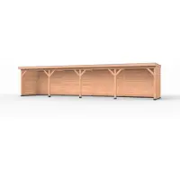 Westwood Douglas overkapping, 1200 x 250, met achterwand en twee zijwanden, Comfort Plus