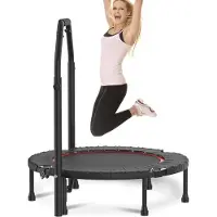 SCH Fitness Trampoline - Trampoline - Fitness - Zwart - ‎102cm x 102cm x 22cm