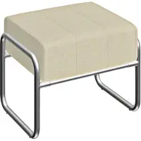 HOMCOM Voetenbank-Polyester-52L x 42B x 42H cm-Beige