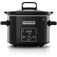 Core Slowcooker met timer - Slowcooker - Crockpot - Zwart - ‎29cm x 29cm x 22cm
