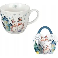Duo Mok 460 ml 'in mandje' SNEEUWPOP - Kerstcollectie