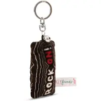 Nici Sleutelhanger mini pluche kussen Rock on! 8cm met bel
