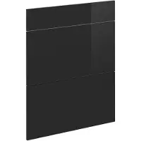Vicco R-Line Keukenfront – 59.6 x 70.4 cm meubelfront voor de onderkast met lades Zwart hoogglans