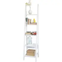 SoBuy Ladderrek - 44x180x39cm - wit
