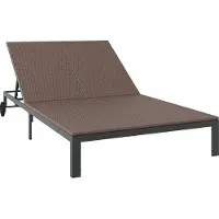 vidaXL Ligstoel poly rattan Bruin