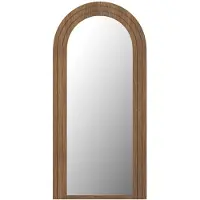 OZAIA Grote boogvormige spiegel van heveahout - L70 x H150 cm - Naturel - ANSHUN